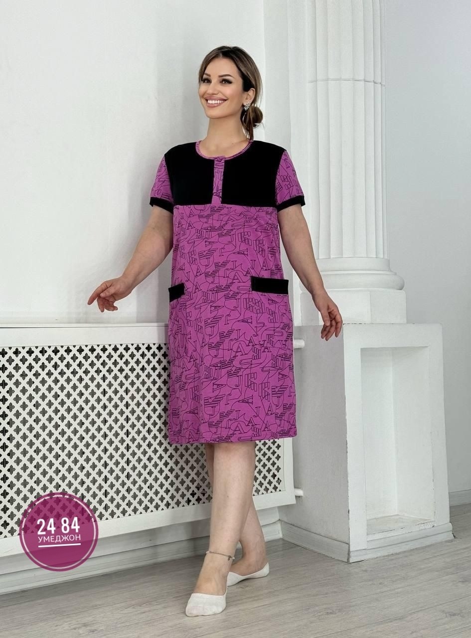 платье женская,халат женский,платье домашнее,туника с карманами,платье большие размеры