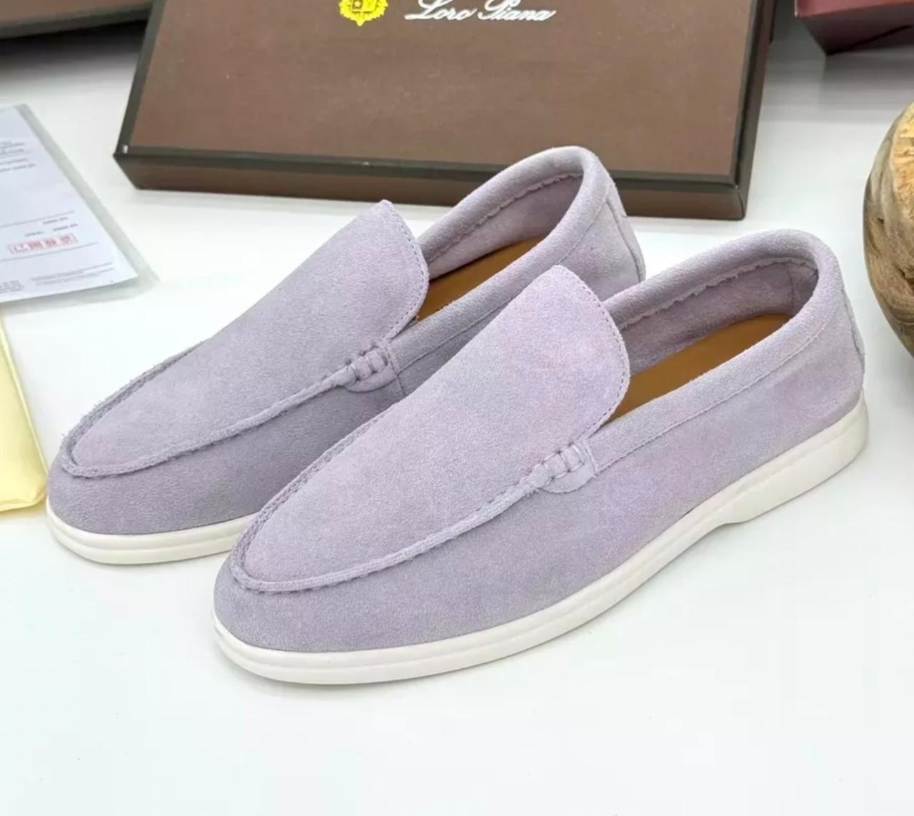 ,лоферы из натуральной замши loro piana,лоферы loro piana замшевые,женские лоферы loro piana,loro piana лоферы