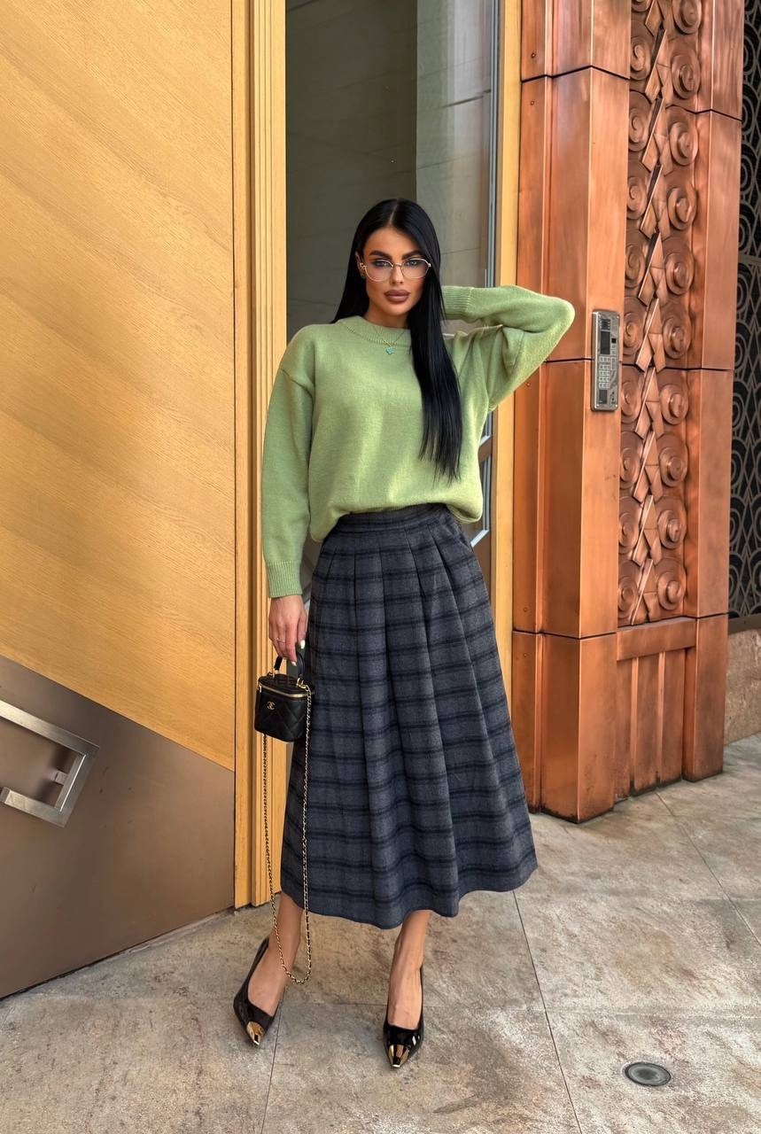 модная юбка,стильные образы,кофта и юбка,стильная юбка,юбка миди