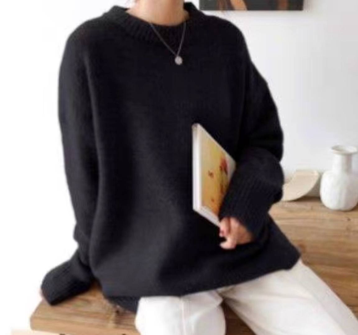 свободный свитер,свитер для женщин,женский свитер,пуловер оверсайз,женский свободный свитер