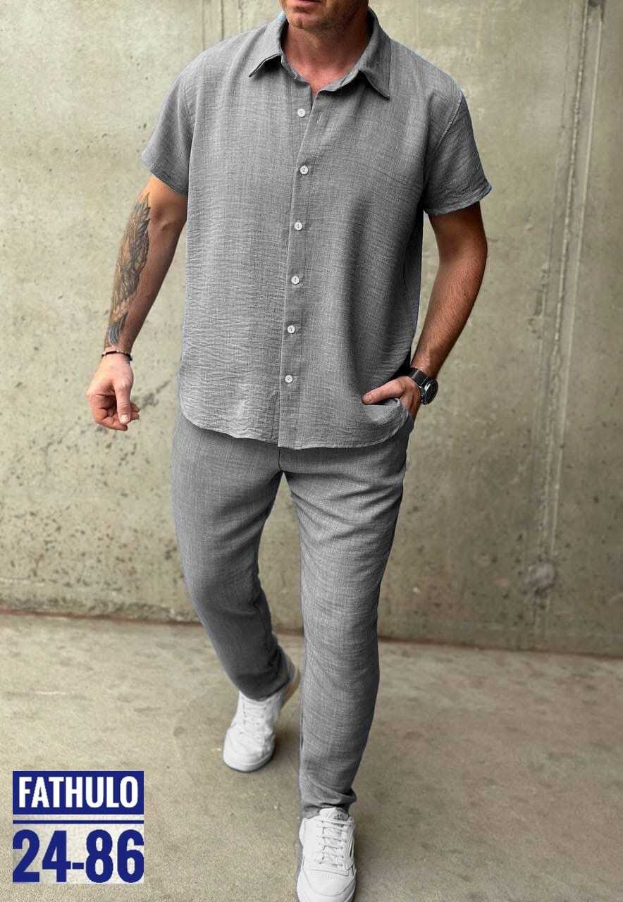 костюм с рубашкой,костюм повседневный,мужской повседневный костюм,мужской льняной костюм,костюм летний с рубашкой