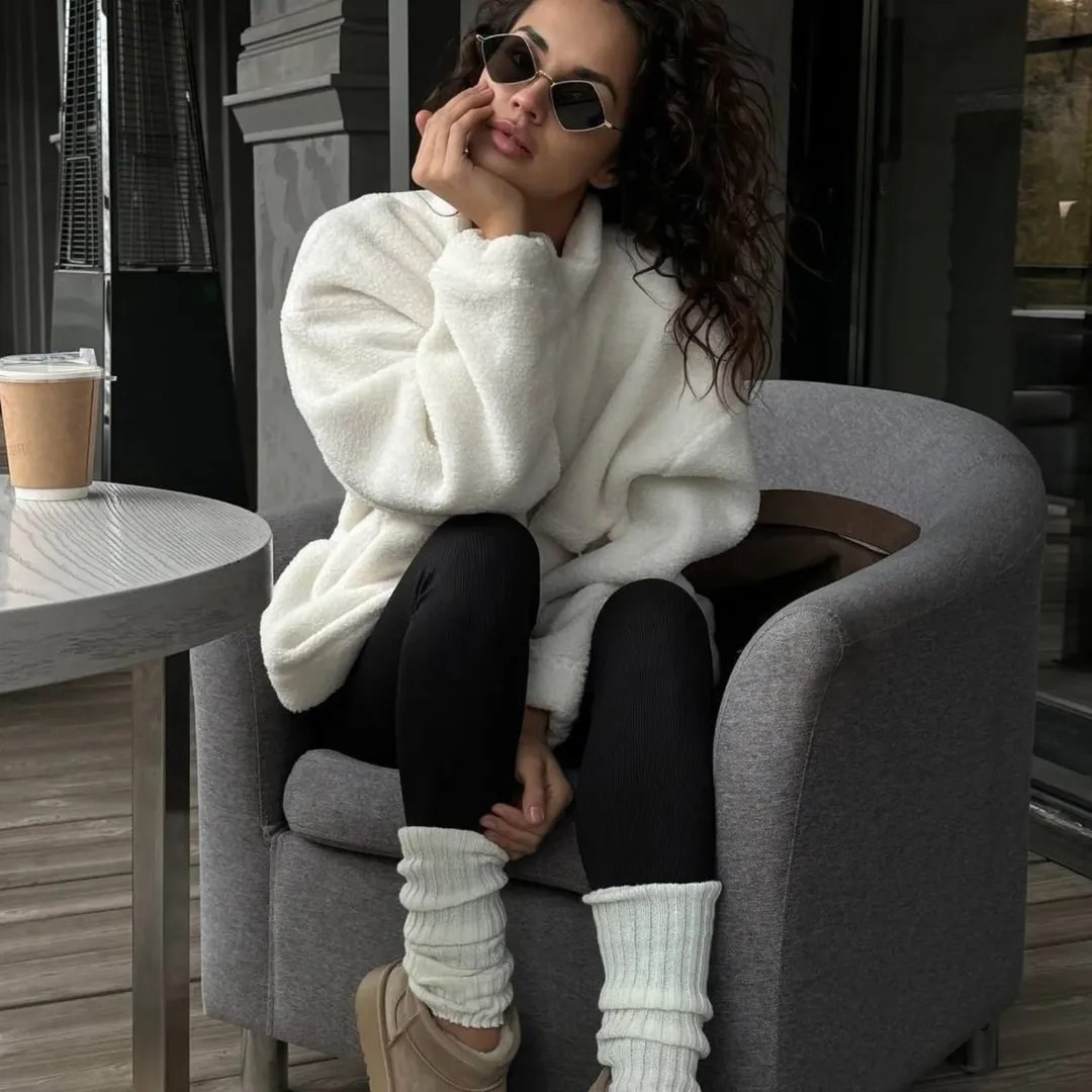 оверсайз свитер,оверсайз толстовка,теплая кофта,кофта барашек,кофта оверсайз