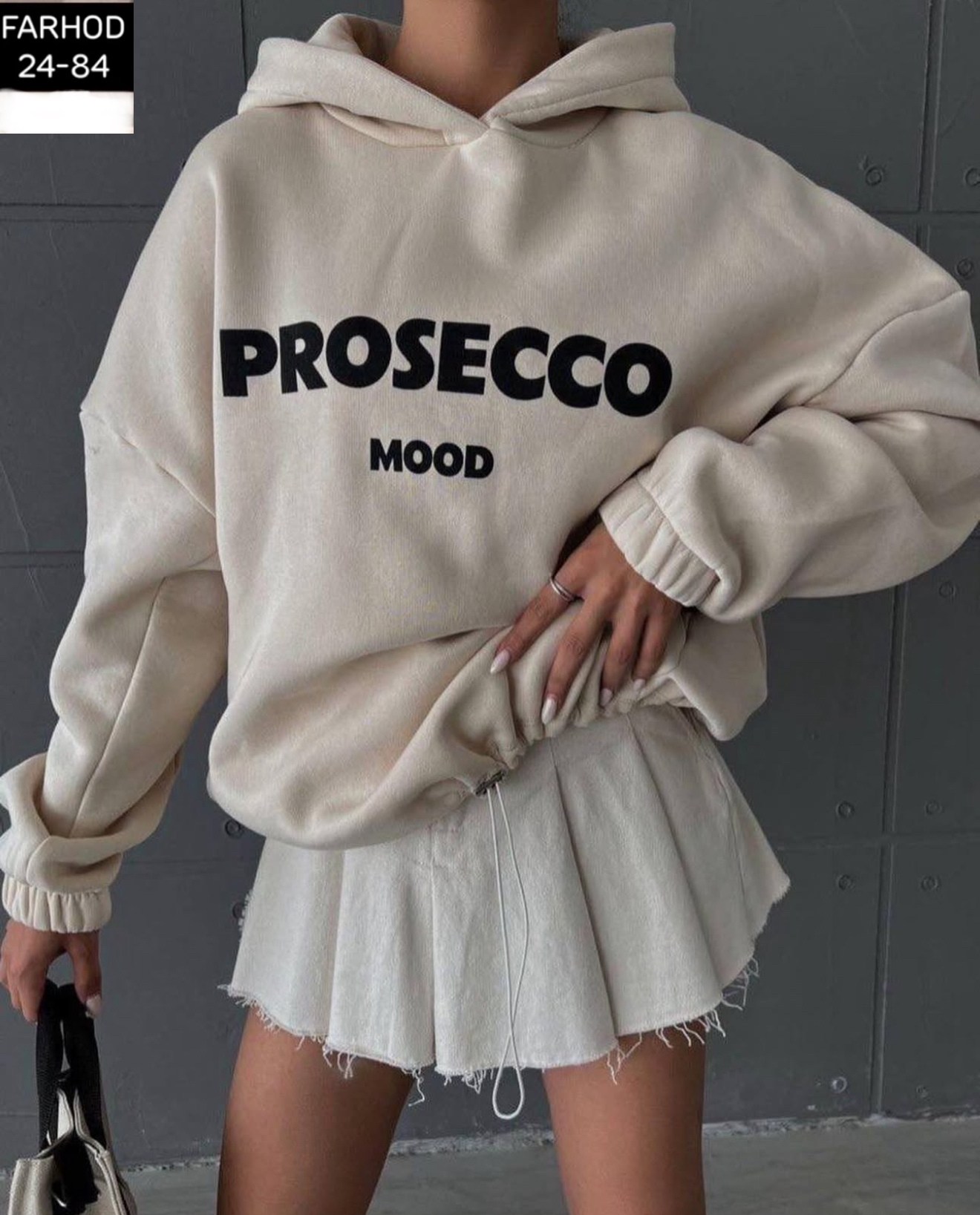 худи оверсайз с капюшоном теплое prosecco,теплое худи оверсайз,кофта худи,толстовки худи,толстовка женская