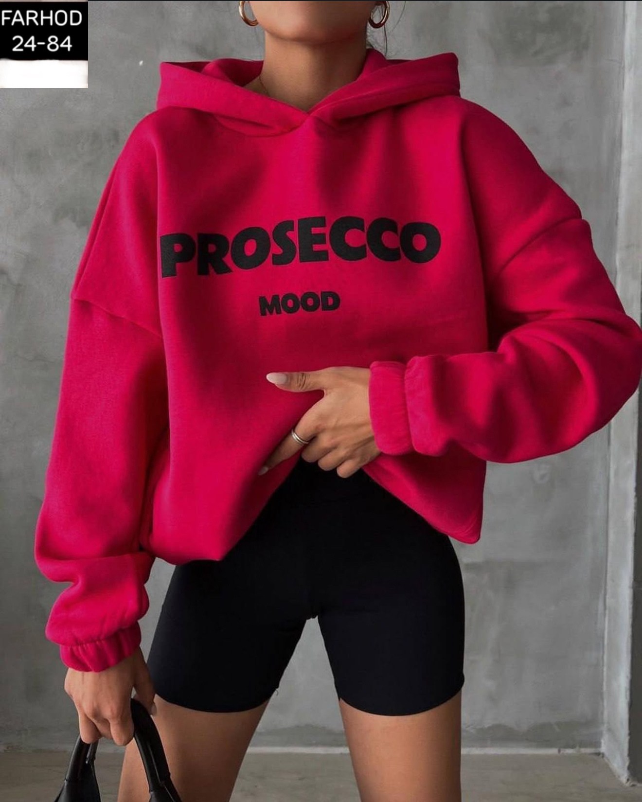 худи оверсайз с капюшоном теплое prosecco,теплое худи оверсайз,кофта худи,толстовки худи,толстовка женская