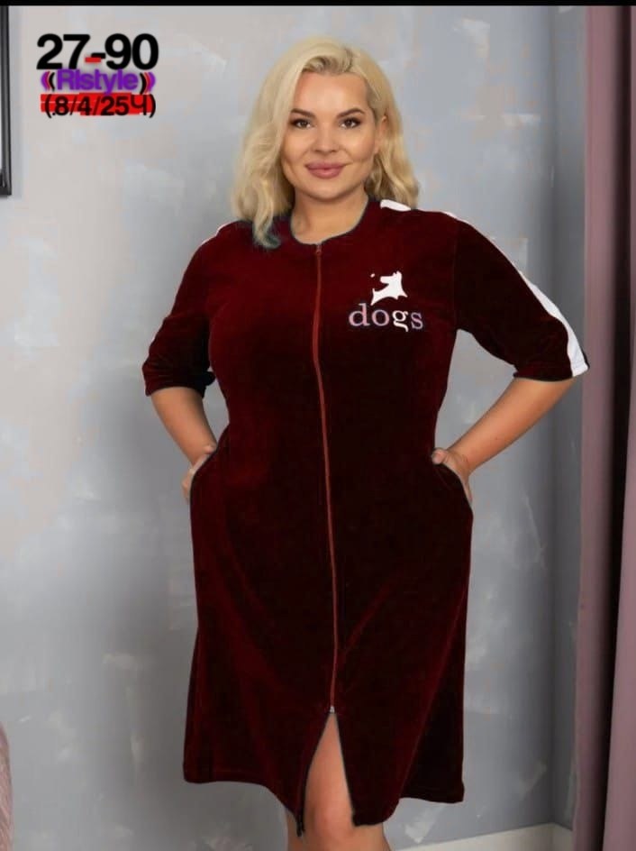 халат женский домашний велюровый на молнии,халат велюр росита,велюровый халат женский,халат теплый велюровый,велюровый халат