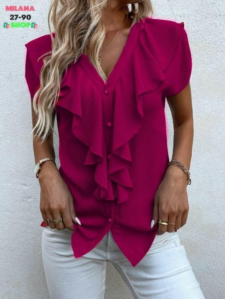 блузка с оборками,женская блуза,блузка женская,повседневная блузка,женская блузка рубашка