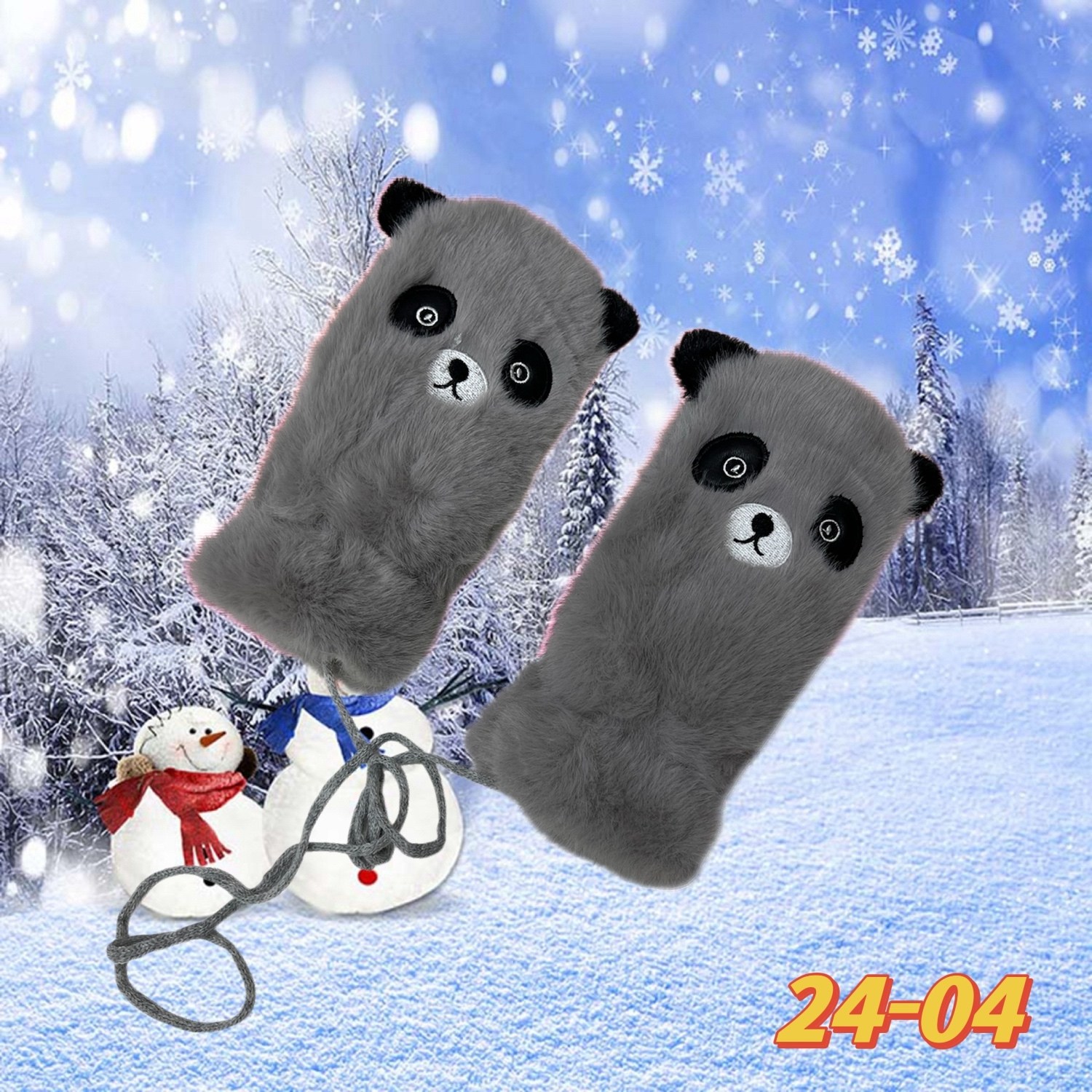 варежки панда,детские варежки,плюшевые варежки,варежки женские,варежки и перчатки