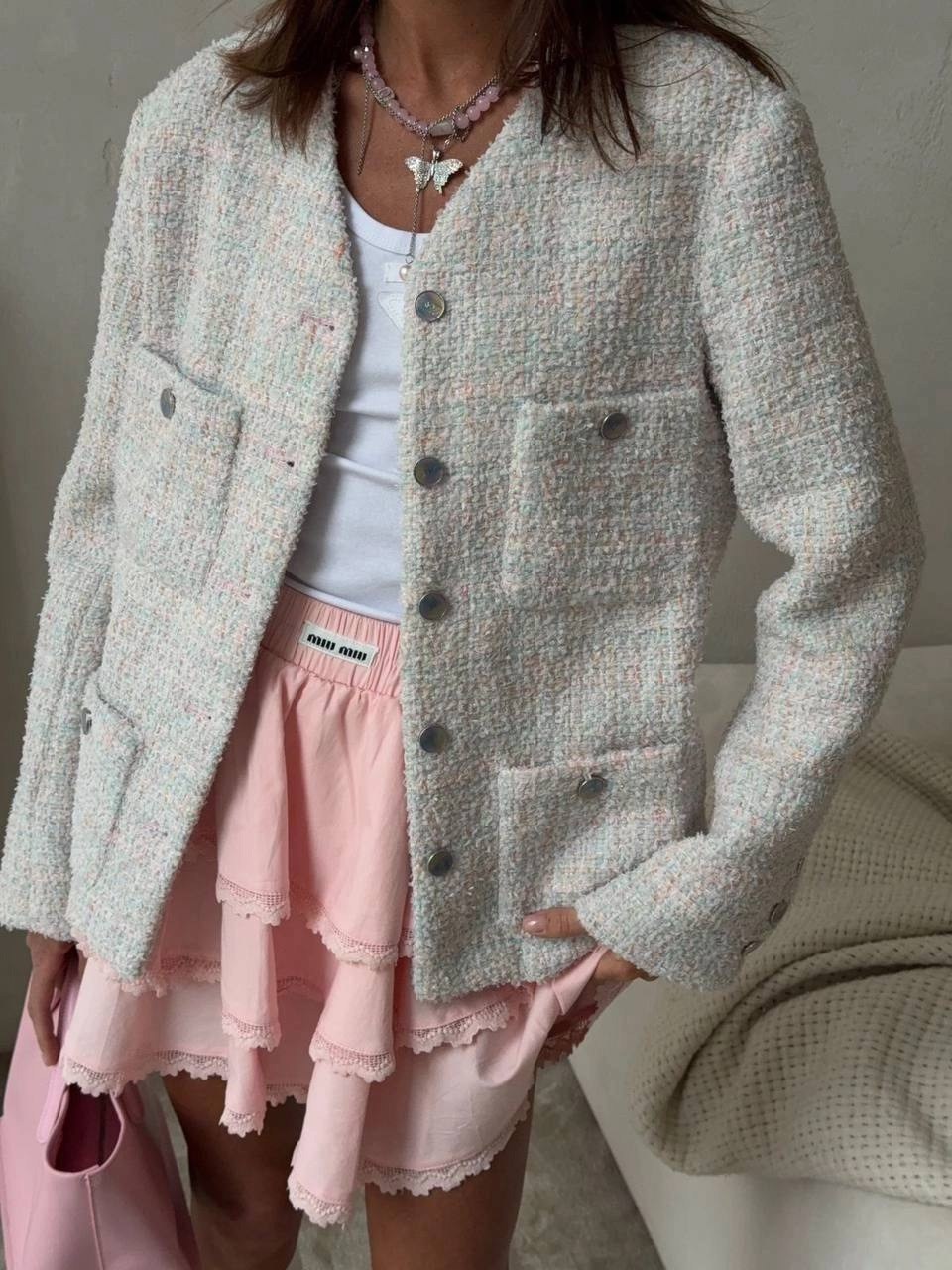 женский твидовый пиджак,жакет,твидовый костюм,твидовый костюм с юбкой,алиэкспресс жакет твидовый