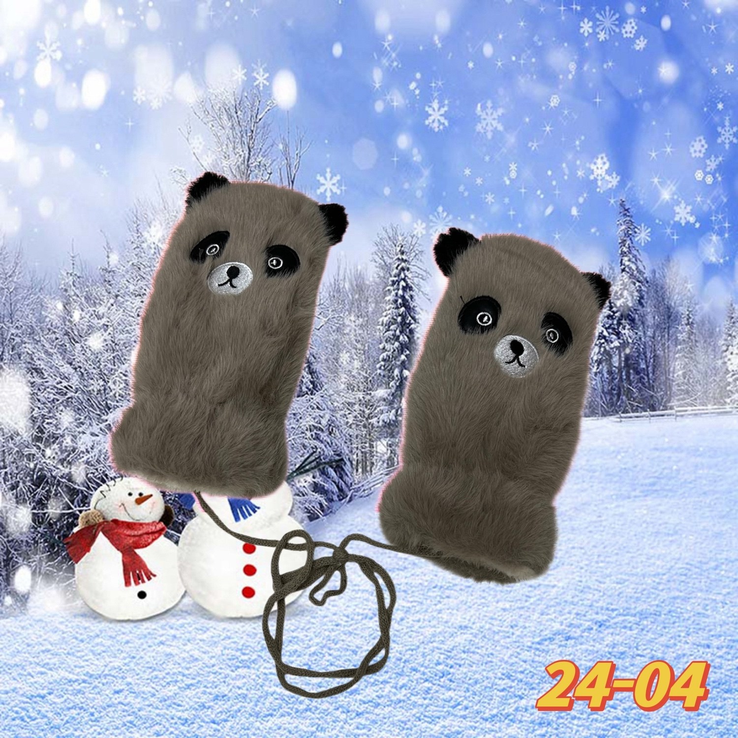 варежки панда,детские варежки,плюшевые варежки,варежки женские,варежки и перчатки