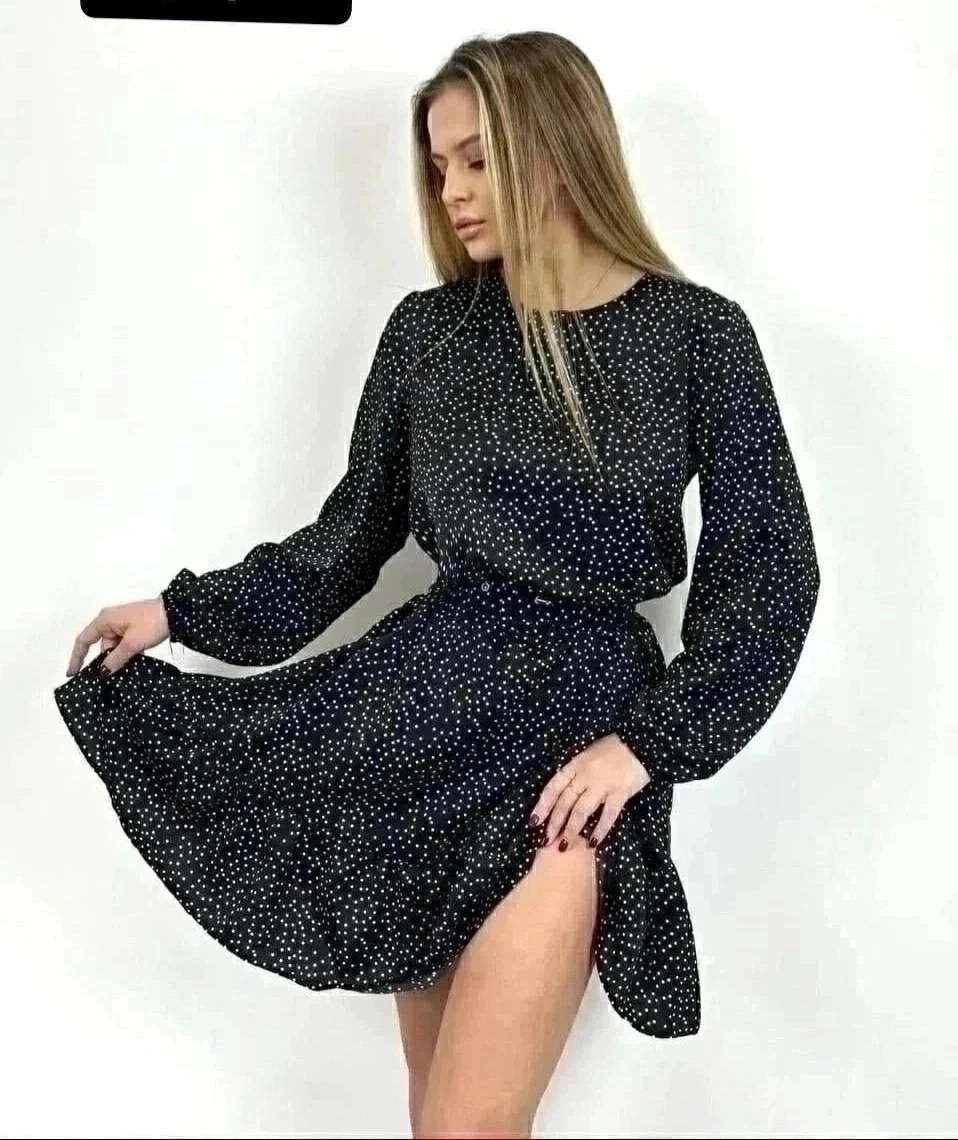 платье,платье женские,модное платье,платье с поясом,платье женское в горох