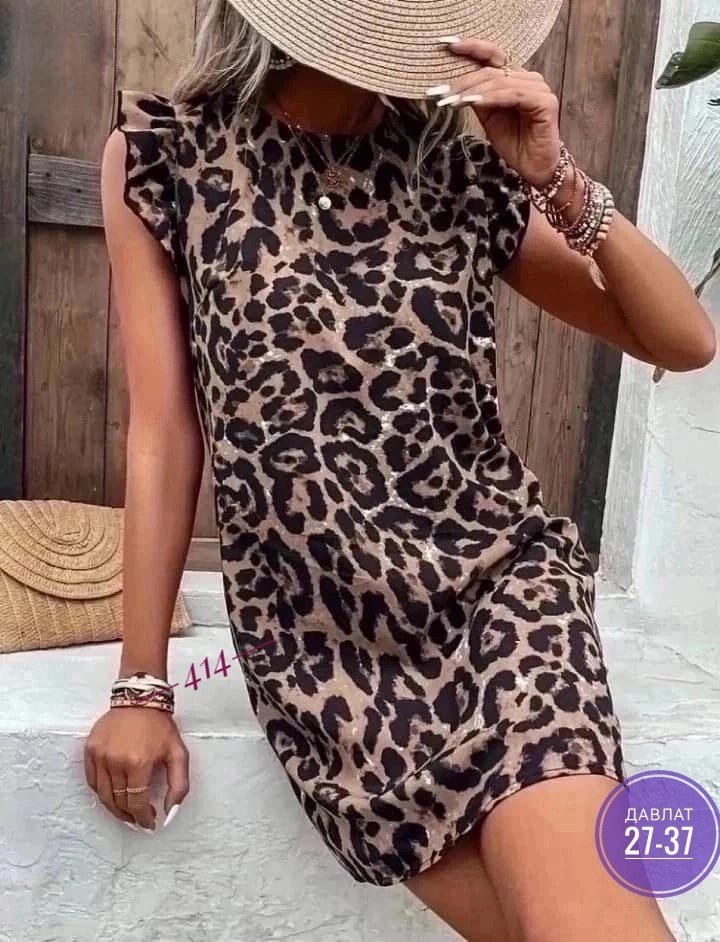платье с леопардовым принтом,модное платье,платье,платье туника,женский платье