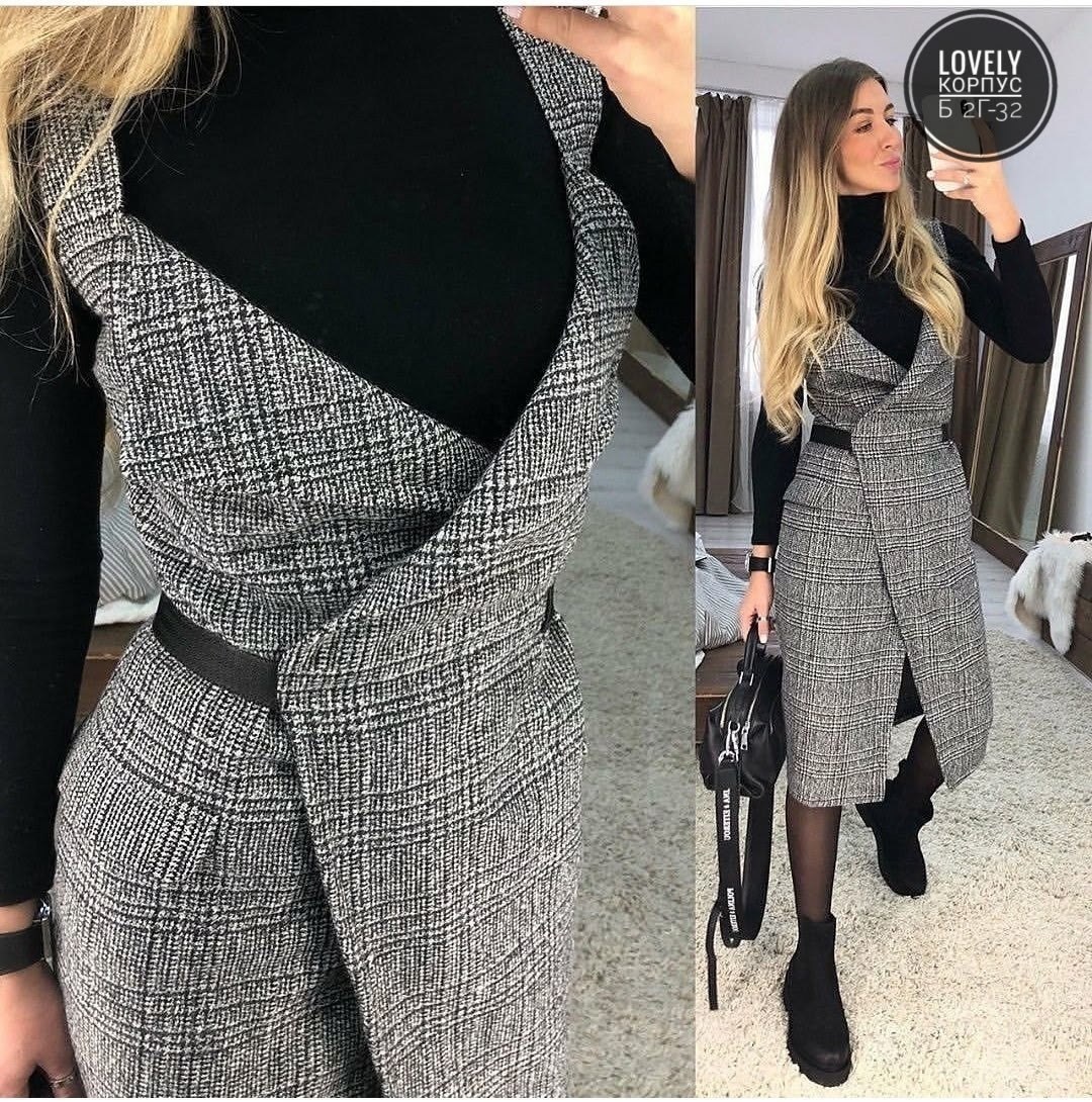 сарафан из драпа,cарафан из твида,сарафан теплый,приталенный сарафан,сарафан теплый офисный