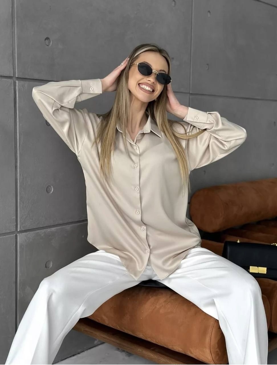 рубашка удлиненная оверсайз шелковая блузка офис,шелковые рубашки,рубашка шелк,рубашка женская,атласная рубашка