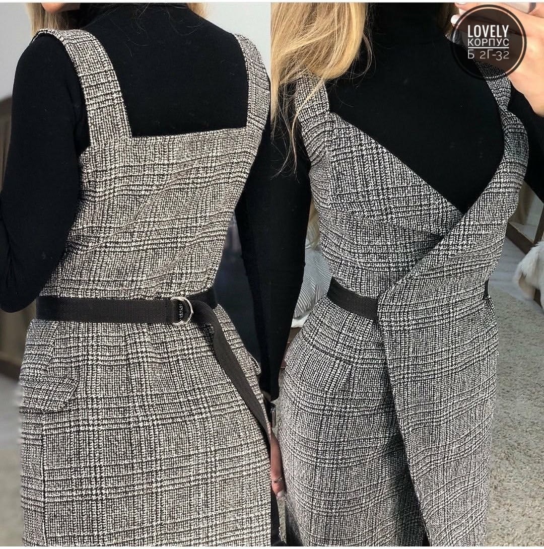 сарафан из драпа,cарафан из твида,сарафан теплый,приталенный сарафан,сарафан теплый офисный