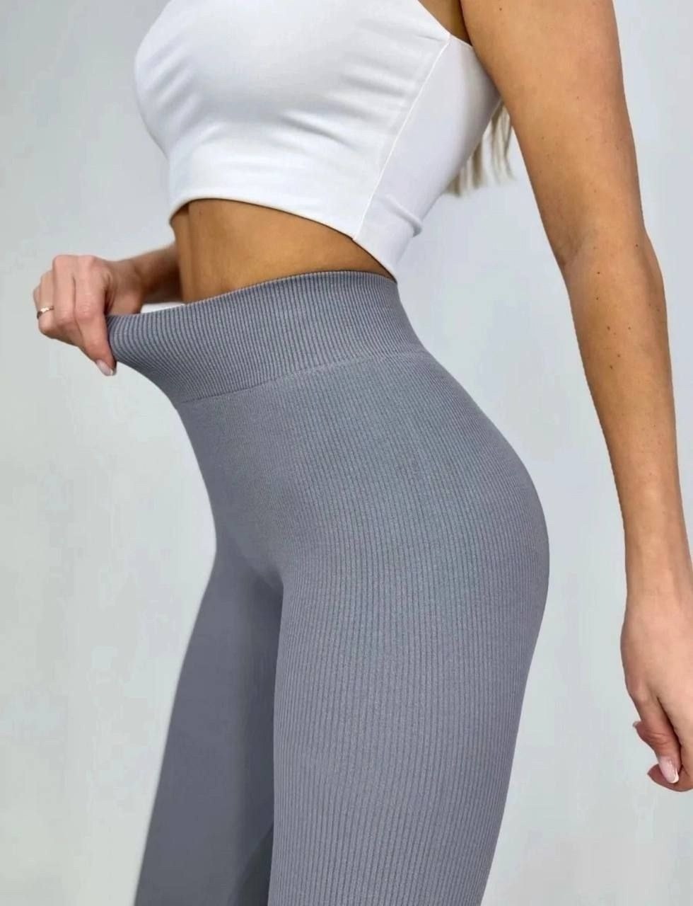 серые легинсы в рубчик,лосины женские,бесшовные легинсы в рубчик,леггинсы в рубчик,лосины в рубчик