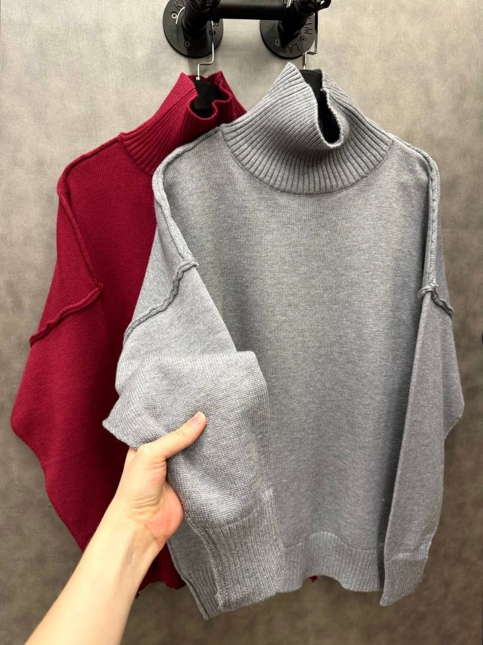 свитер оверсайз теплый вязаный,модные свитера,модные вязаные свитера,свитер объемный,свитер с высоким воротником