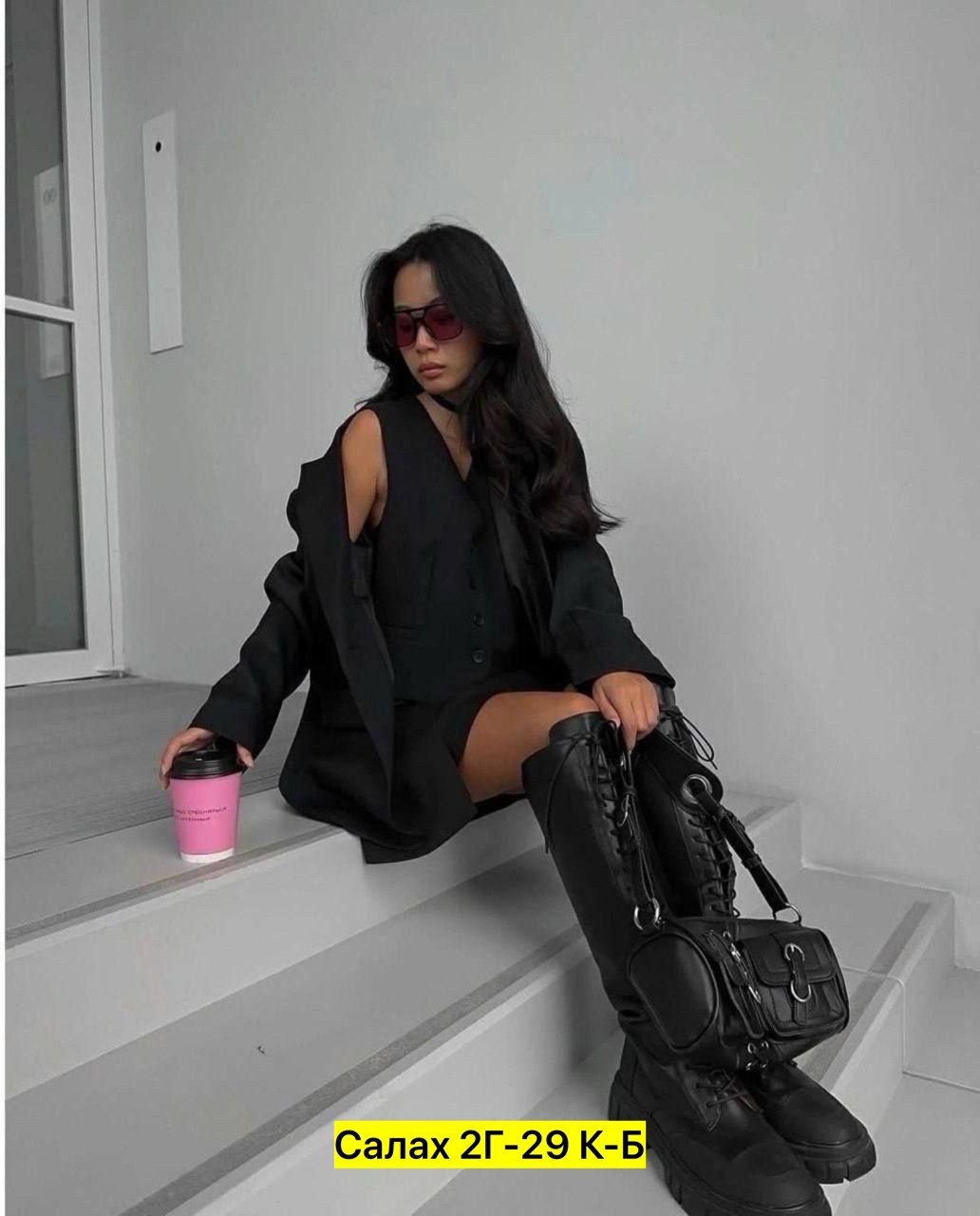 женские сапоги,модные образы, ,женский костюм двойка