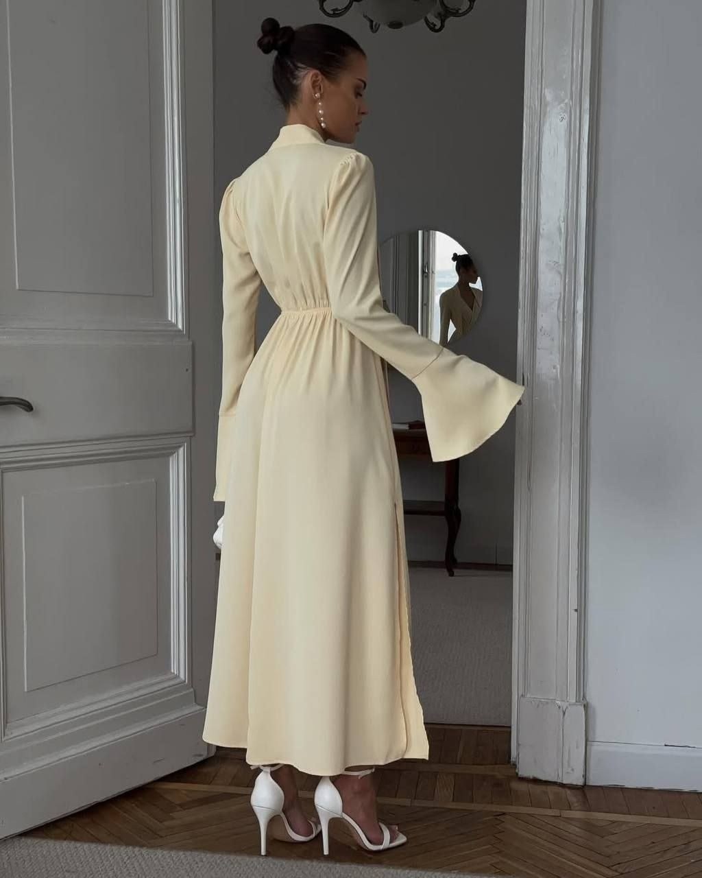 платье нарядное,шелковое платье,длинный халат,платье женская,платье вечернее