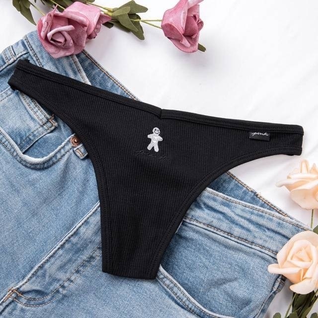 хлопковые стринги,женские трусики стринги,женский трусы,стринги с вышивкой,стринги женские хлопковые