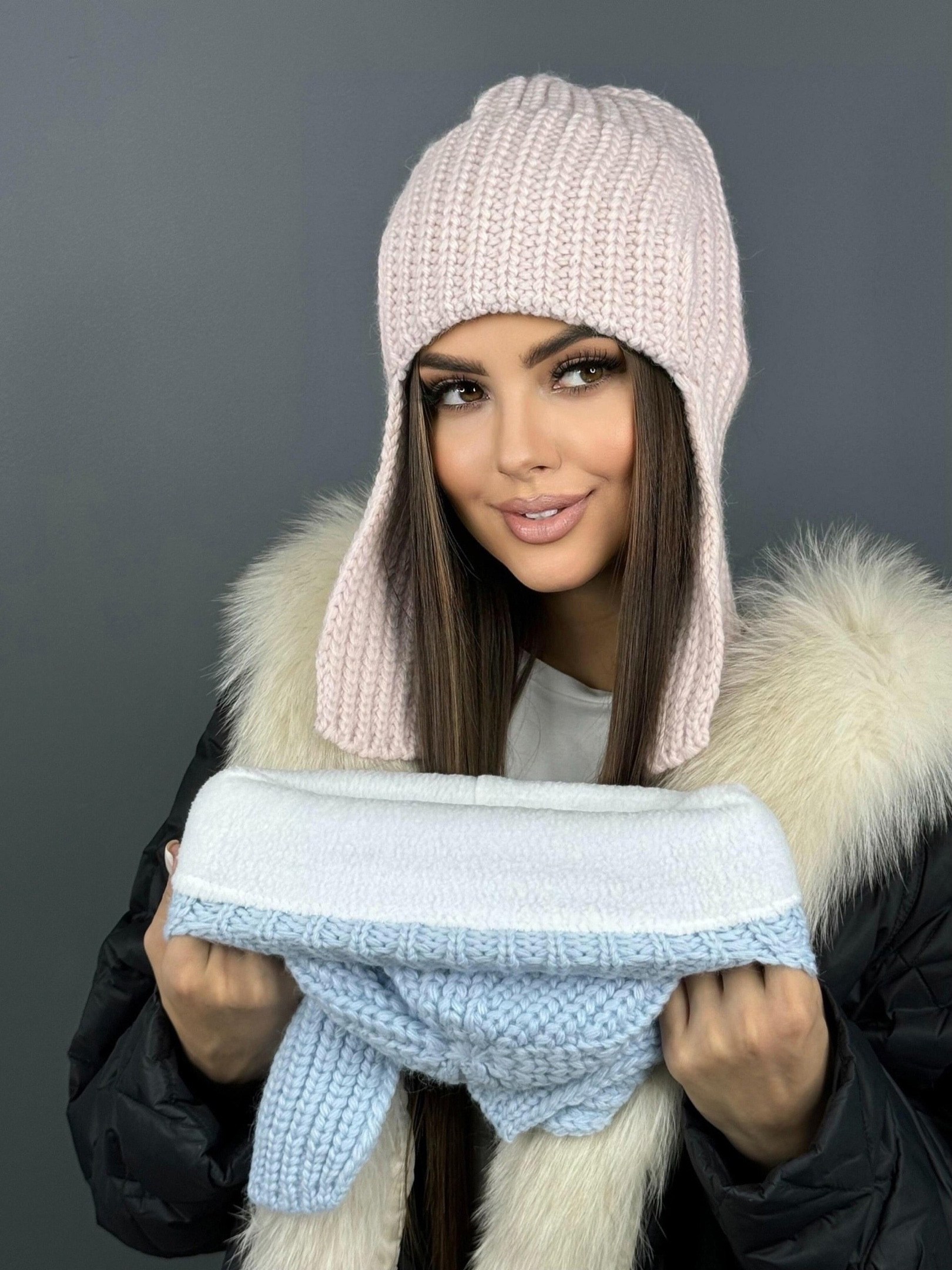 женская вязанная шапка,шапка ушанка женская,шапка вязаная женская,вязаная шапка ушанка женская,шапка ушанка женская зимняя вязаная