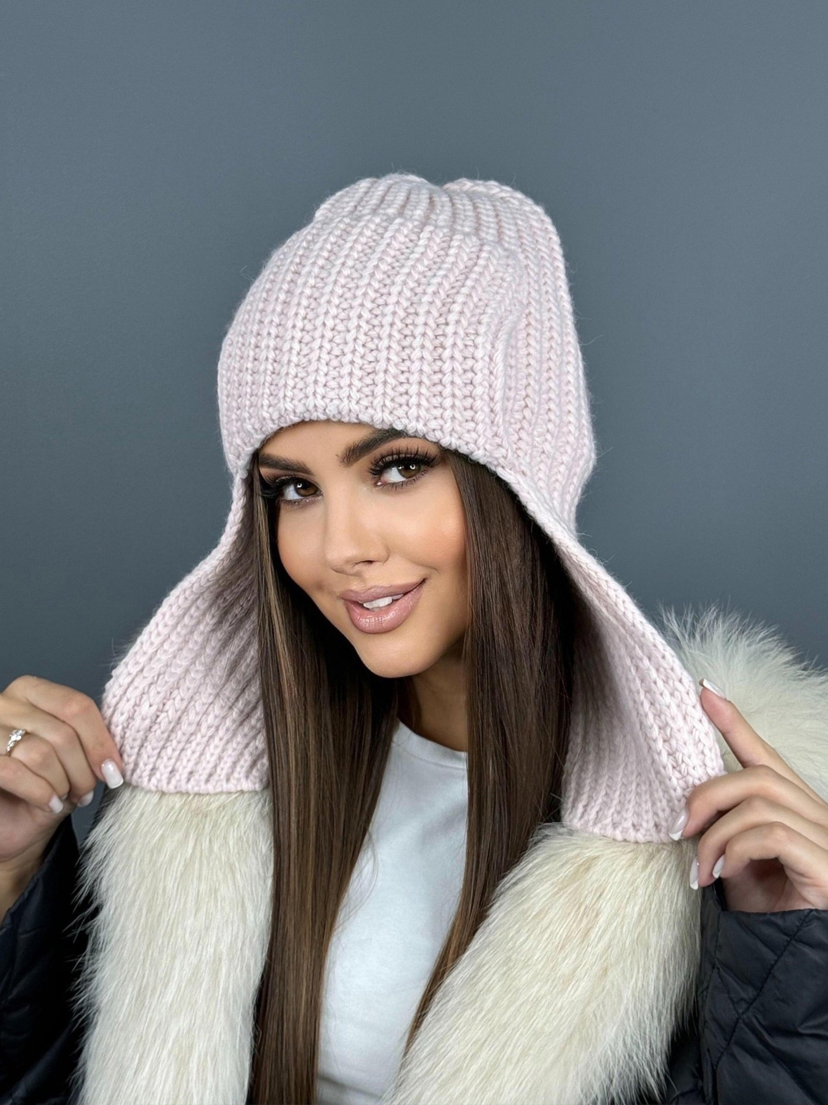 женская вязанная шапка,шапка ушанка женская,шапка вязаная женская,вязаная шапка ушанка женская,шапка ушанка женская зимняя вязаная