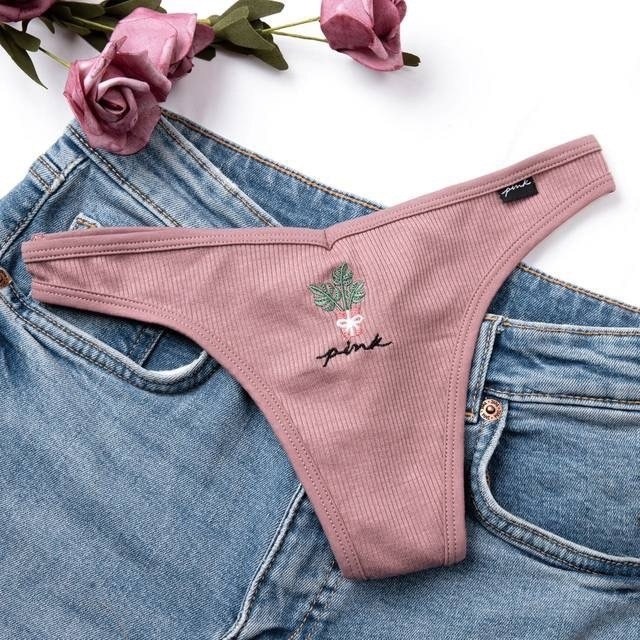 хлопковые стринги,женские трусики стринги,женский трусы,стринги с вышивкой,стринги женские хлопковые