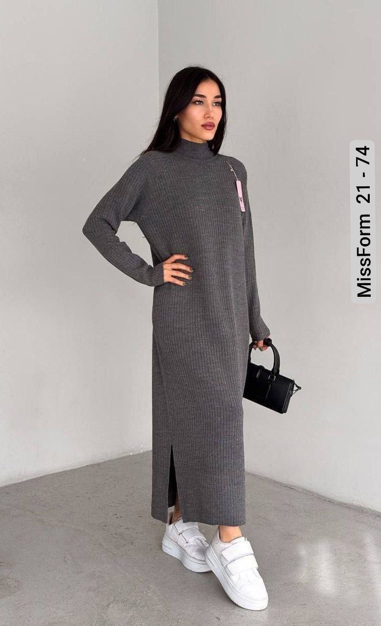 трикотажное платье макси,платье трикотажная,повседневное трикотажное платье,базовое трикотажное платье,платье теплое миди