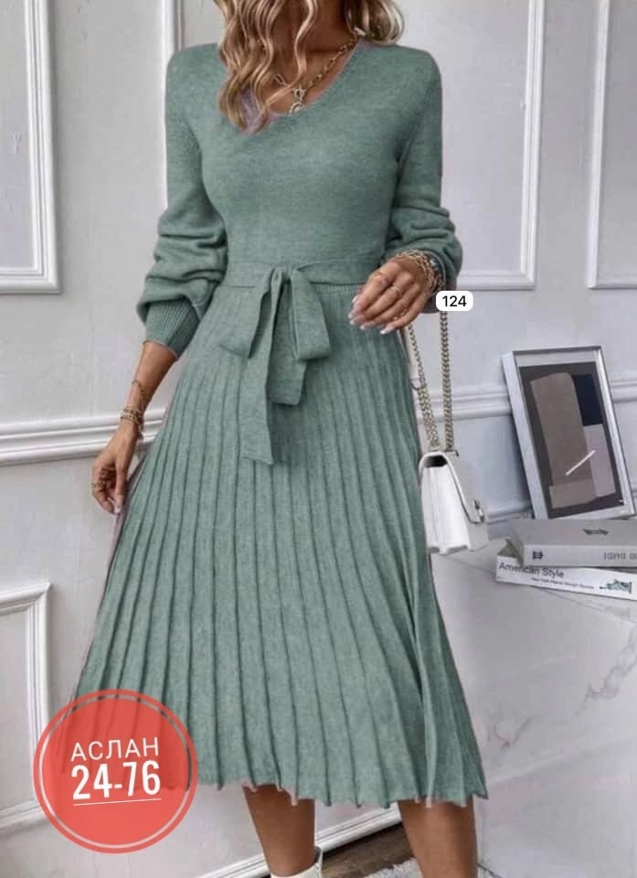 платье из ангоры,женское платье теплое,платье трикотажная,женский платье,платье женское плиссированное