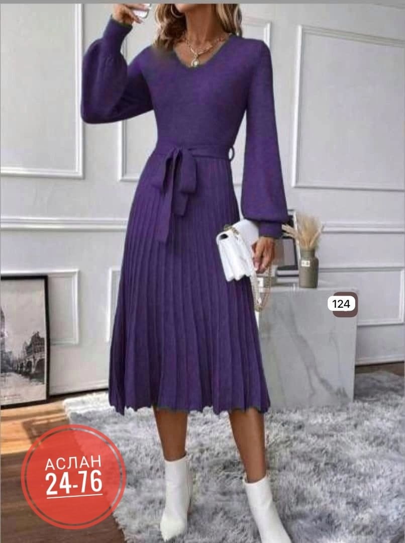 платье из ангоры,женское платье теплое,платье трикотажная,женский платье,платье женское плиссированное