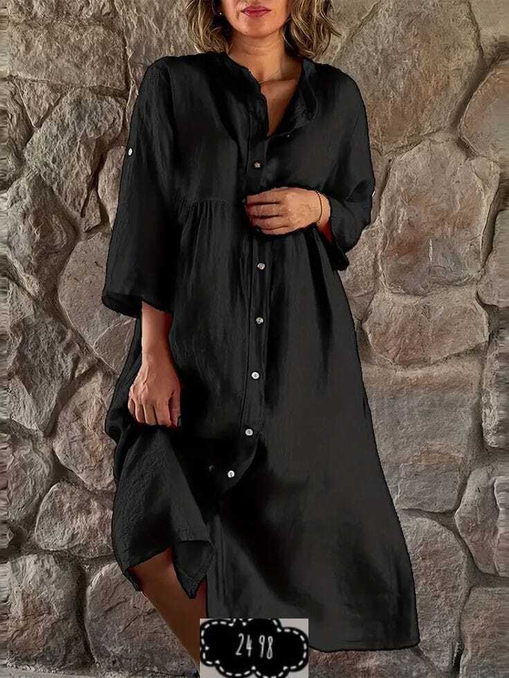 платье на пуговицах,свободное платье рубашка,женское платье рубашка,платье женское черное,платье женская