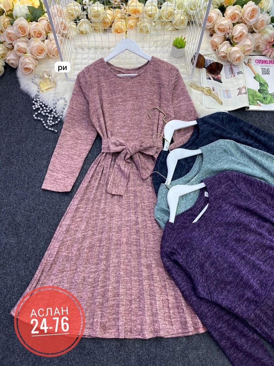 платье из ангоры,женское платье теплое,платье трикотажная,женский платье,платье женское плиссированное