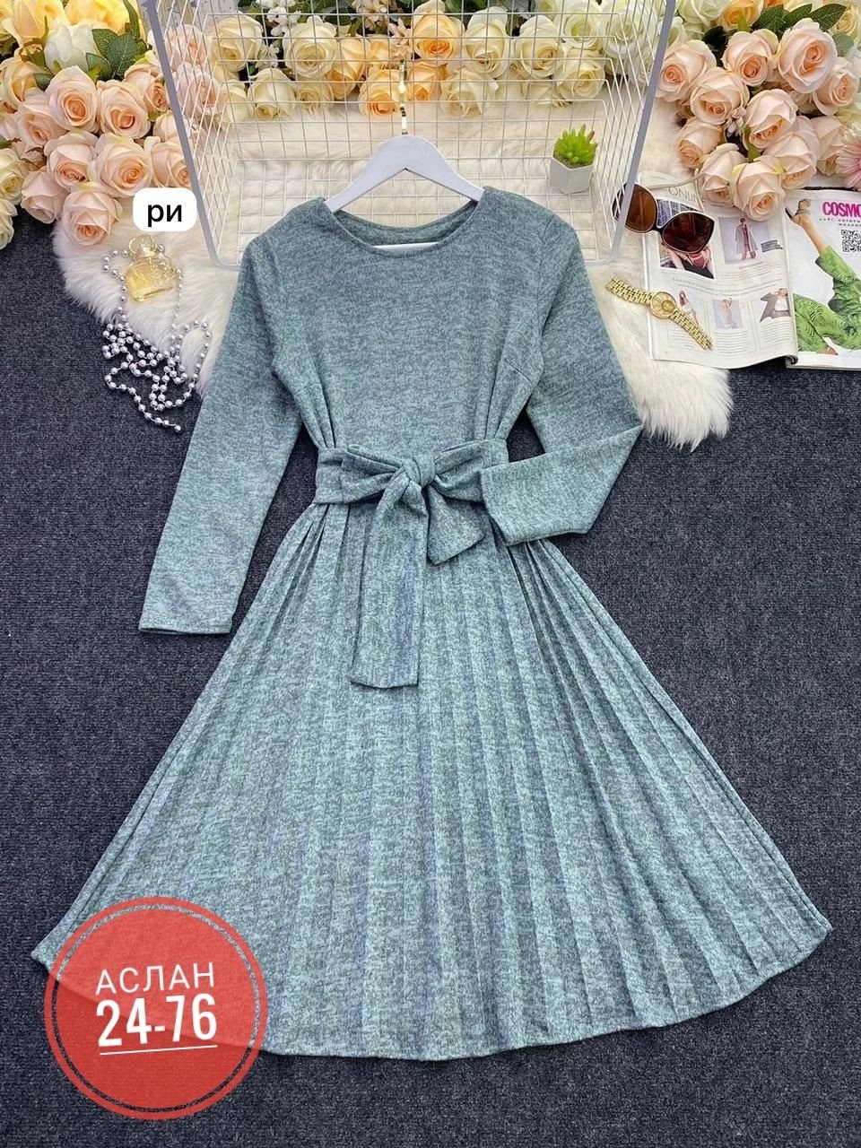 платье из ангоры,женское платье теплое,платье трикотажная,женский платье,платье женское плиссированное