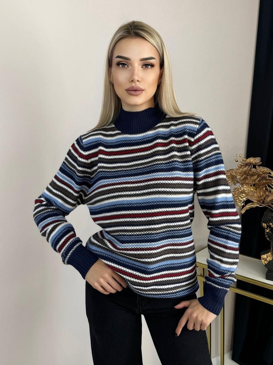 джемпер вязаный в полоску,свитер джемпер вязаный,свитер в полоску,свитер джемпер,джемпер свитер женский