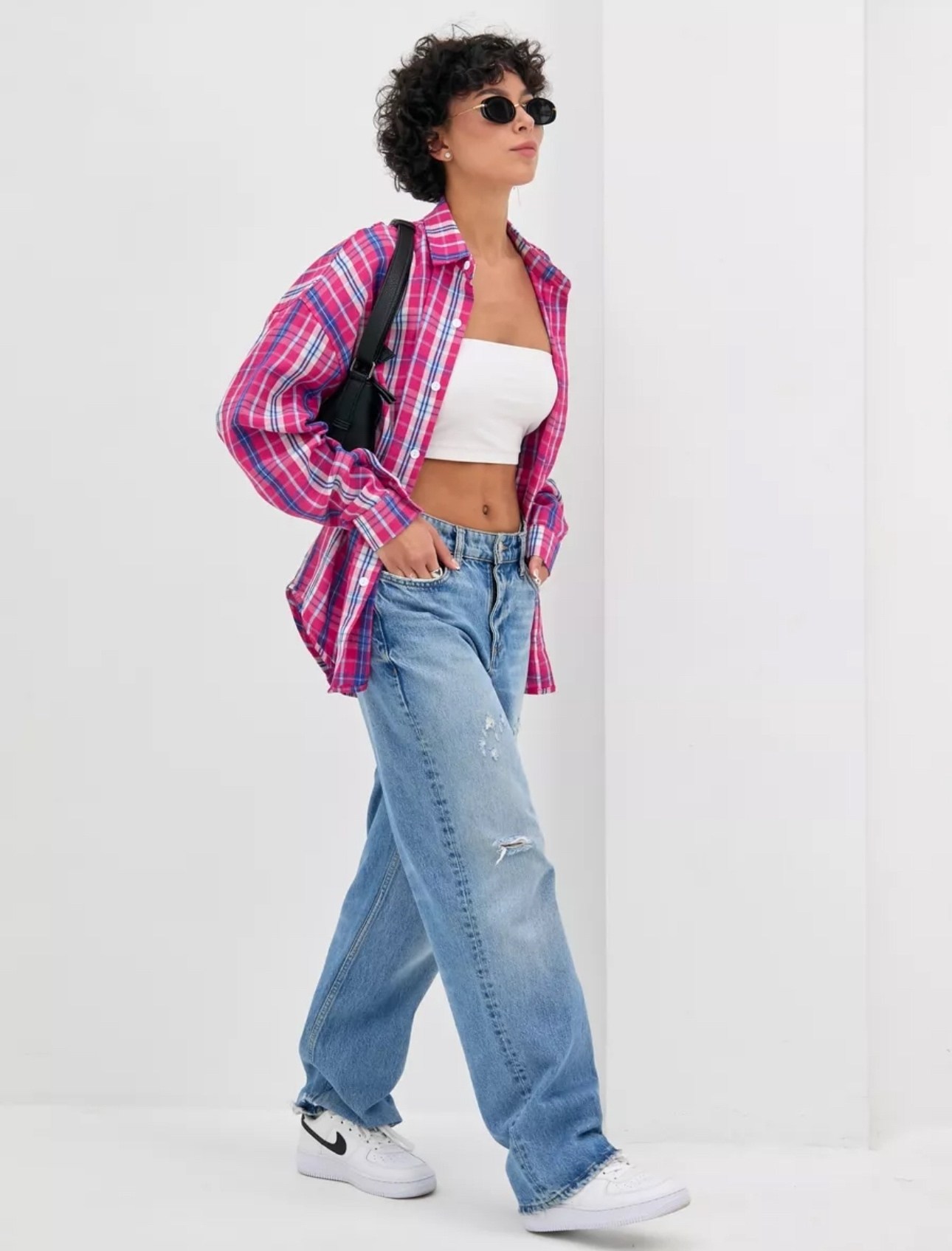 рубашка в клетку женская,рубашка в клетку оверсайз женская,рубашка женская,стильная женская рубашка,рубашка клетчатая