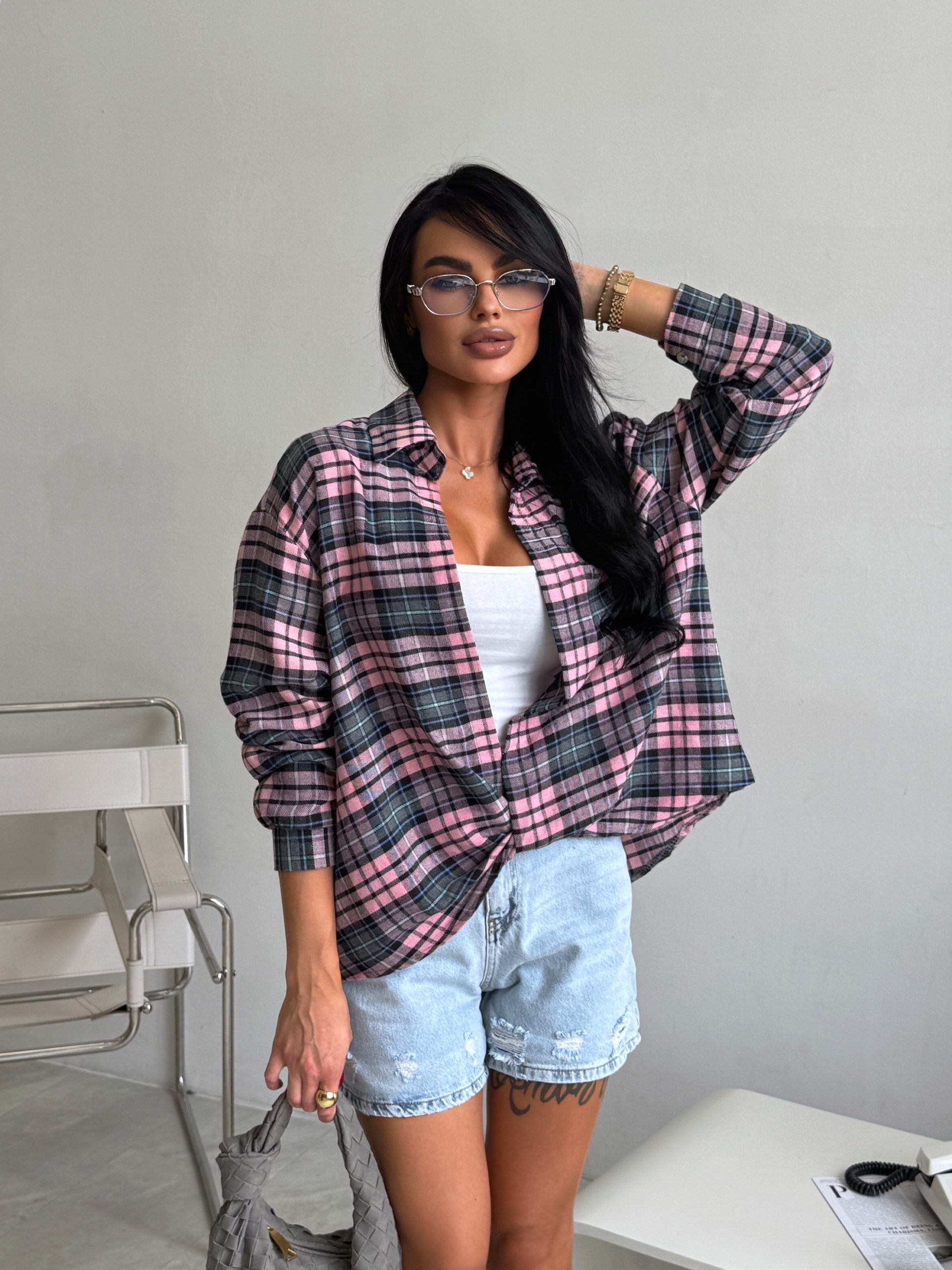 рубашка в клетку женская оверсайз,рубашка в клетку,шорты женские,рубашка в клетку женская,рубашка женская