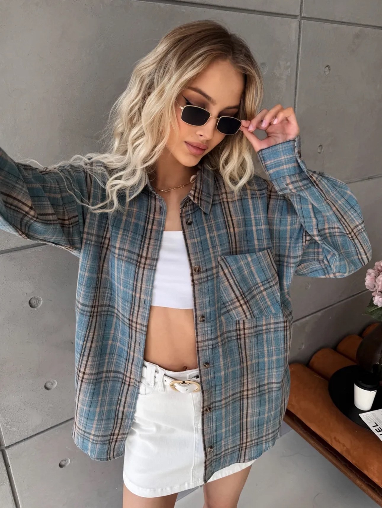 рубашка в клетку женская,рубашка в клетку оверсайз женская,рубашка женская,стильная женская рубашка,рубашка клетчатая