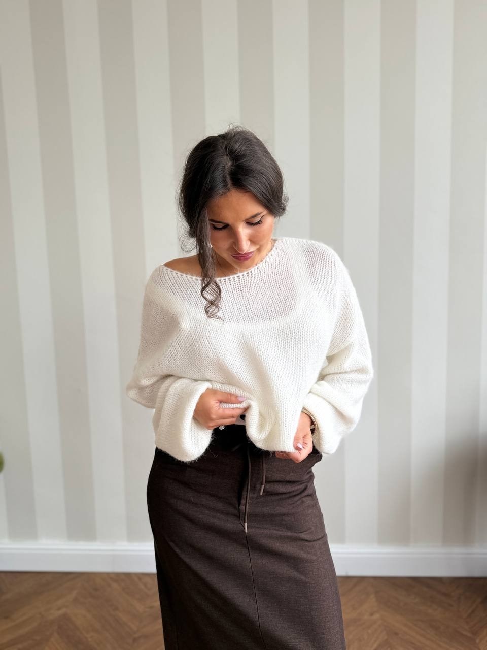 белый свитер оверсайз,cвитер вязаный оверсайз,вязаные свитера,джемпер,вязаный женский свитер