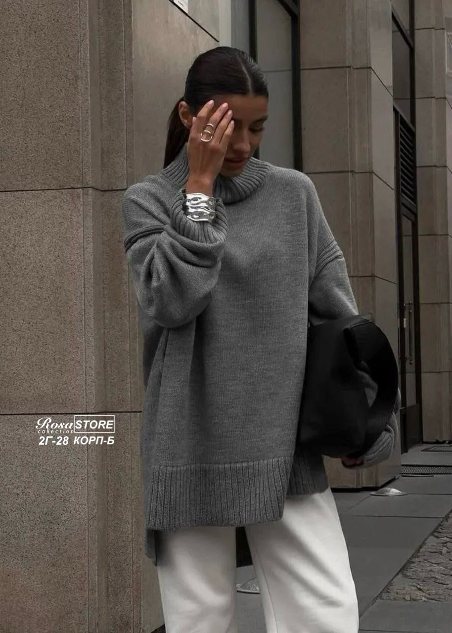 вязаный свитер оверсайз,свитер удлиненная,свитер оверсайз свободный,свитер серый оверсайз,свитер удлиненный оверсайз