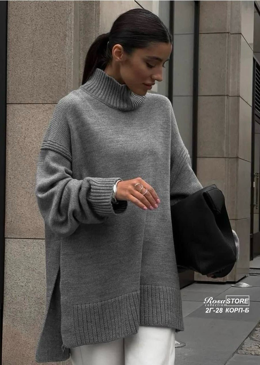вязаный свитер оверсайз,свитер удлиненная,свитер оверсайз свободный,свитер серый оверсайз,свитер удлиненный оверсайз