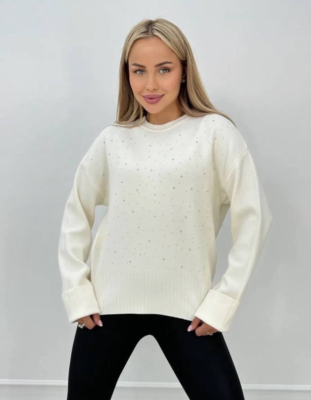 кофта женская,кофта со стразами,свитера женские,джемпер со стразами,свитер