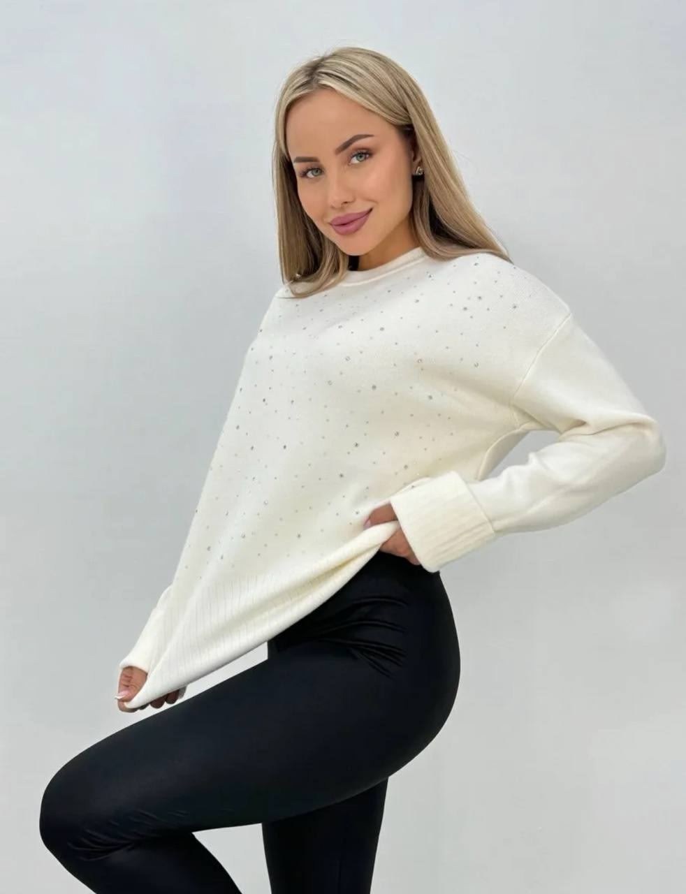 кофта женская,кофта со стразами,свитера женские,джемпер со стразами,свитер