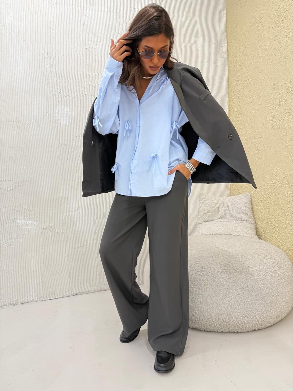 стильные костюмы,женский костюм с брюками,широкие брюки,жакет брюки