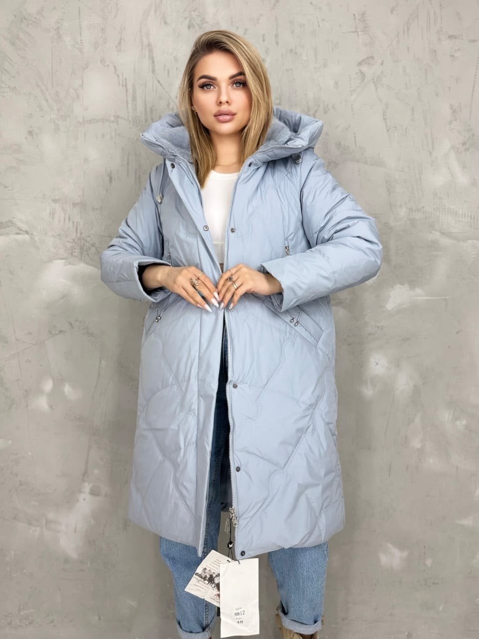 куртка зимняя женская,куртка женская,куртка женская голубая,модная куртка,пуховик удлиненный