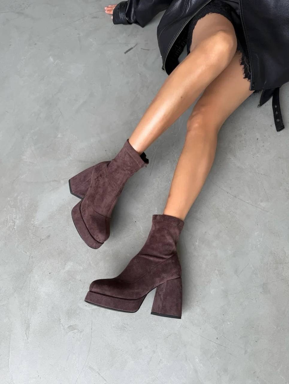 ботильоны замшевые,ботильоны женские,стильные ботильоны,женские ботильоны на платформе,замшевые ботинки
