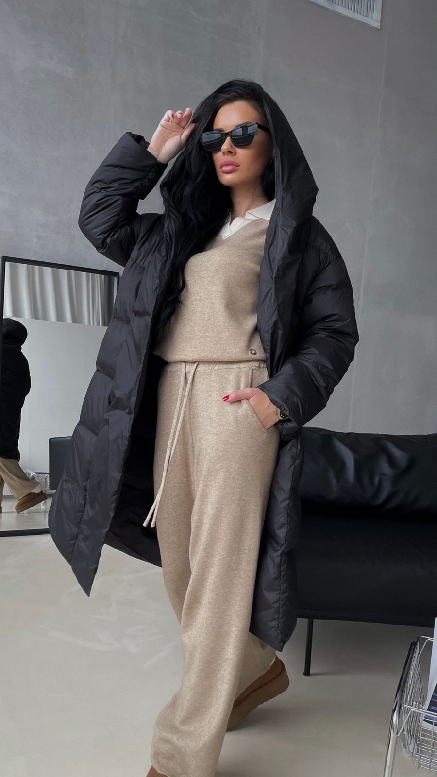 стильные пуховики,длинные пуховики,удлиненная куртка,пуховик,демисезонный пуховик