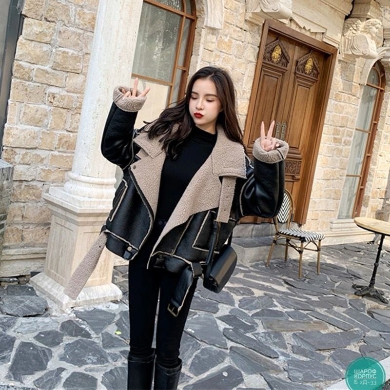 женская зимняя куртка из искусственной кожи,женская куртка из искусственной овечьей кожи,дубленка авиатор зара,женская куртка из искусственной кожи,модная куртка