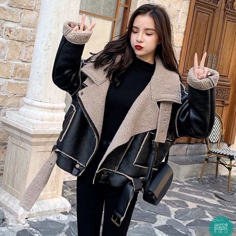 женская зимняя куртка из искусственной кожи,женская куртка из искусственной овечьей кожи,дубленка авиатор зара,женская куртка из искусственной кожи,модная куртка