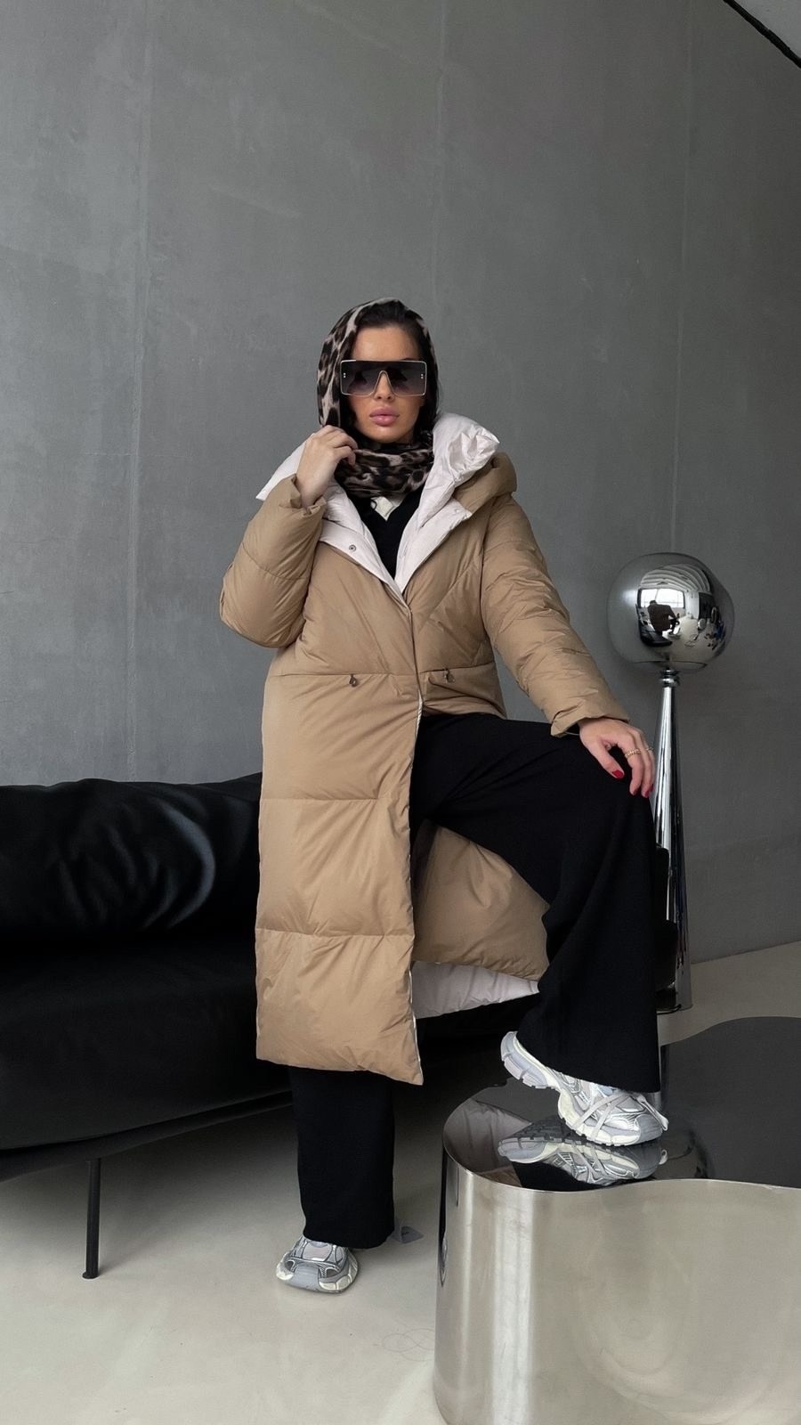 пуховик двусторонний,модные пуховики,бежевый пуховик,длинные пуховики,пуховик