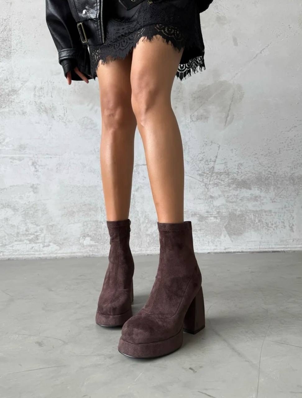 ботильоны замшевые,ботильоны женские,стильные ботильоны,женские ботильоны на платформе,замшевые ботинки