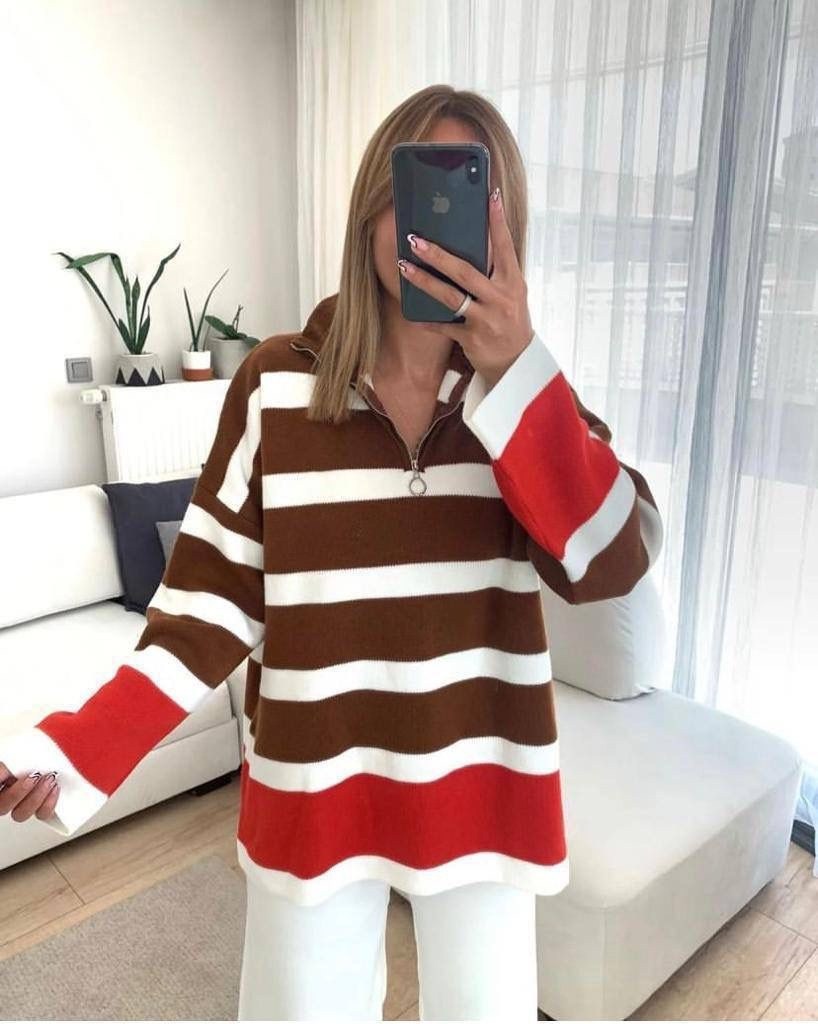 джемпер с полосками,трикотажные костюмы,кофта в полоску,женский свитер в полоску,стильная кофта